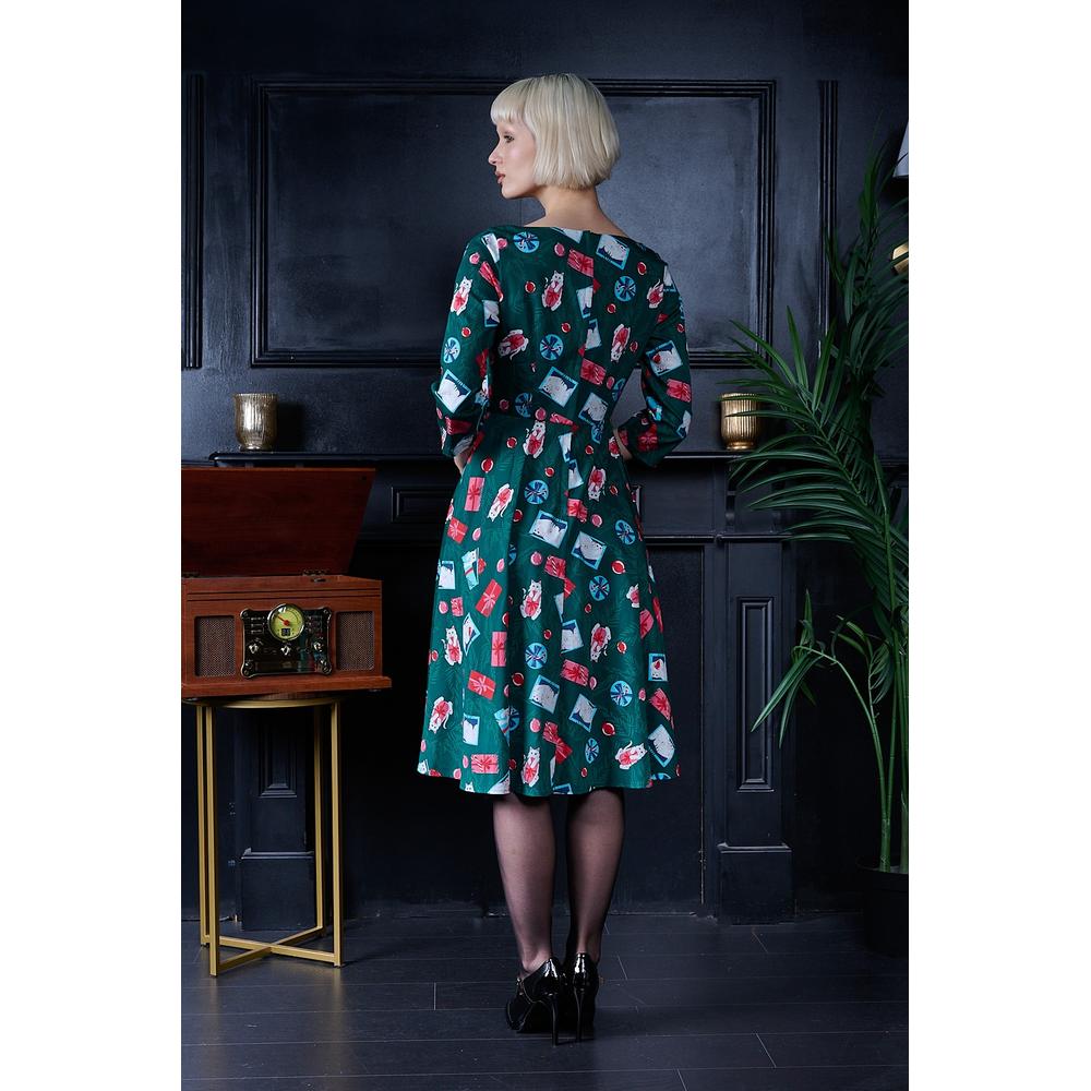 Banned - Barbara Under The Tree Flare jurk - Groen